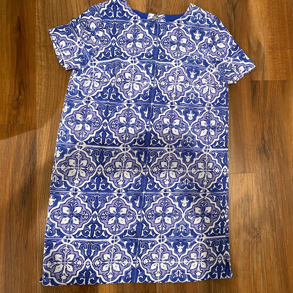 The Limited Blue and White Print Shift Dress Size L - Picture 2 of 9